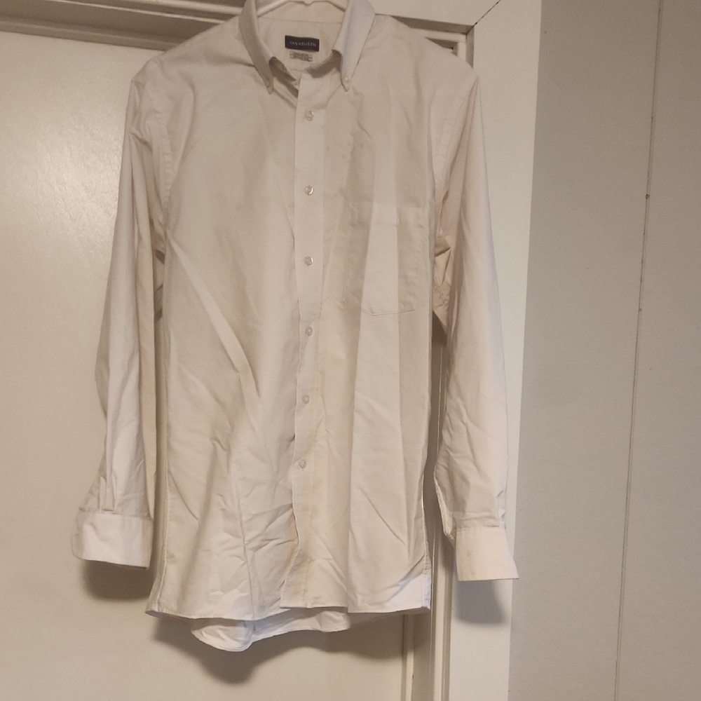 Van Heusen White Dress Shirt Classic Style